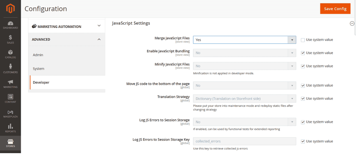 Magento Admin Panel