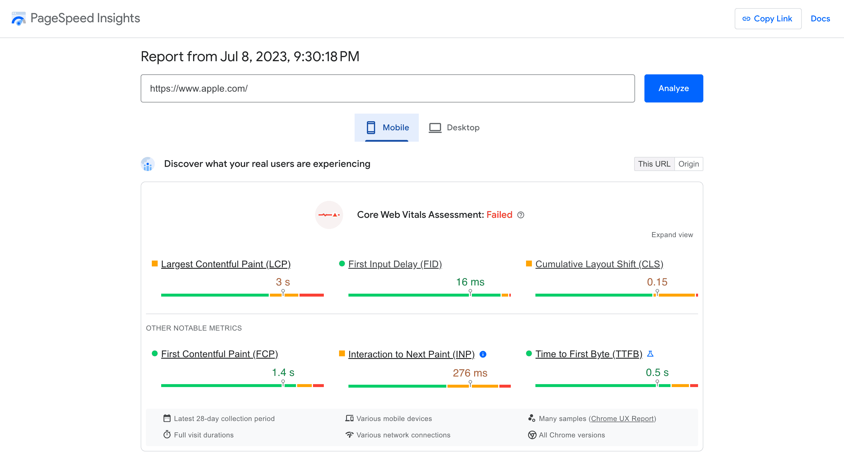 Core Web Vitals