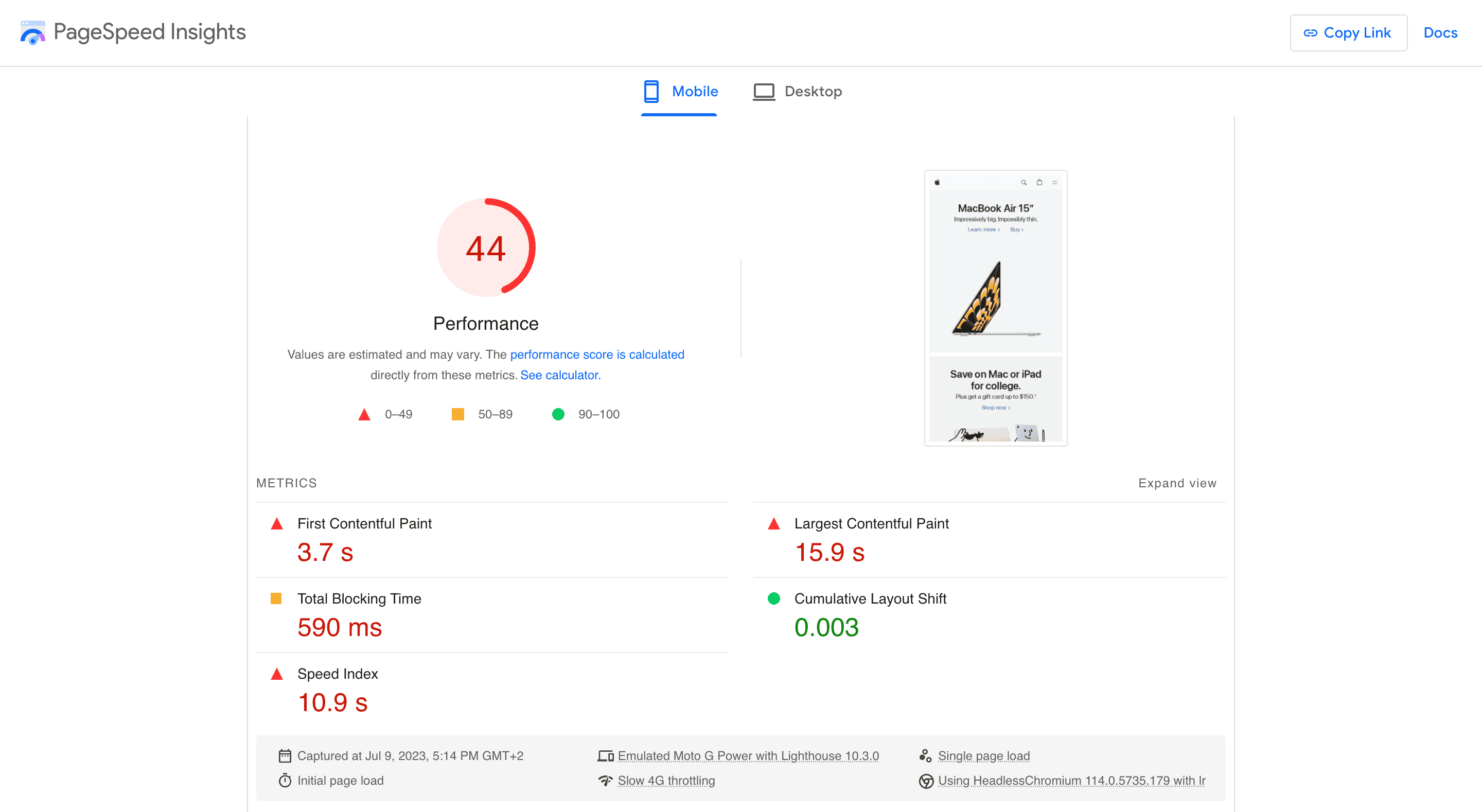 The Performance Score