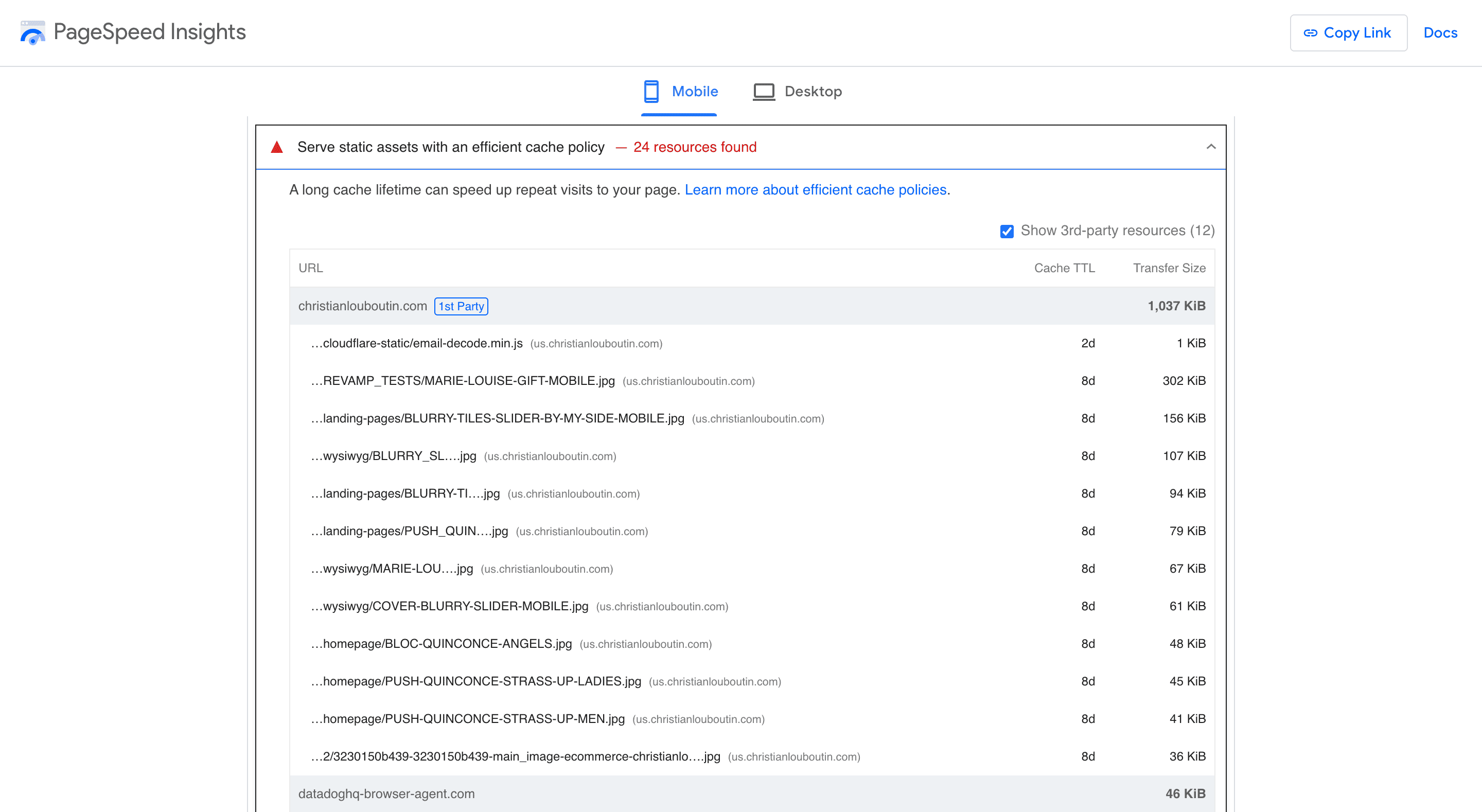 Serve Static Assets With an Efficient Cache Policy