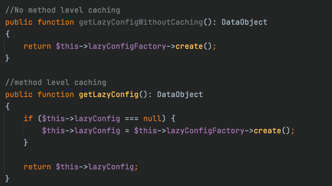 No caching on class methods level