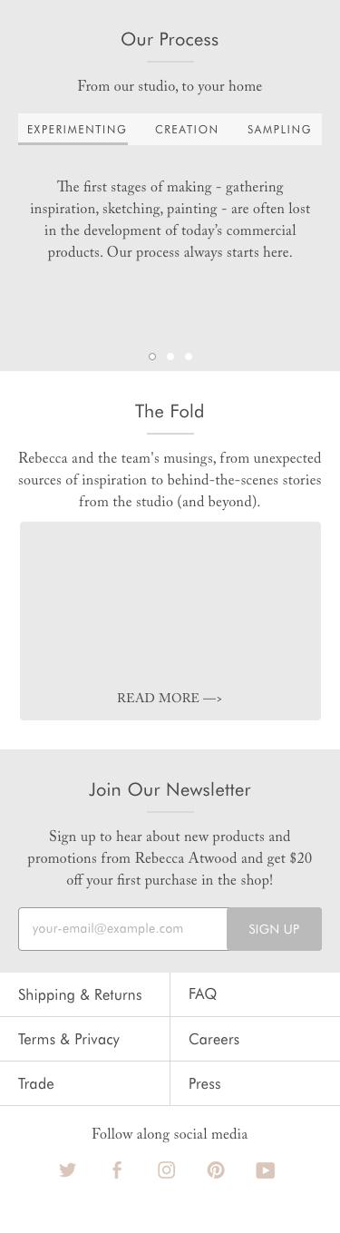 PWA design by Onilab for the Rebecca Atwood website 4
