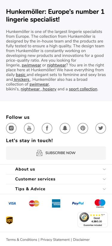 Hunkemoller homepage screenshot 4
