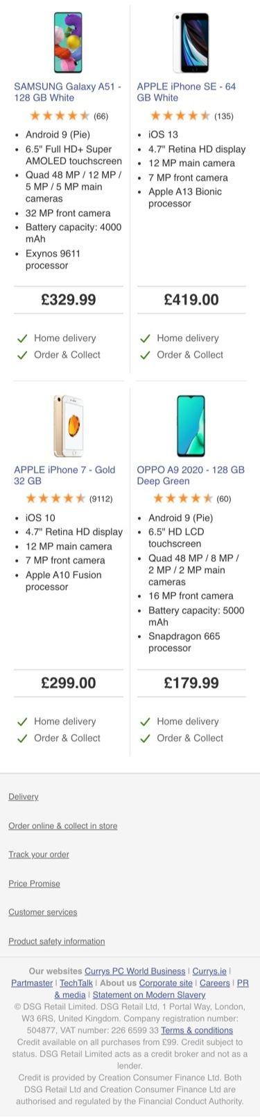 Currys PC World Category page screenshot 9