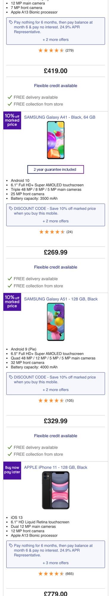 Currys PC World Category page screenshot 3