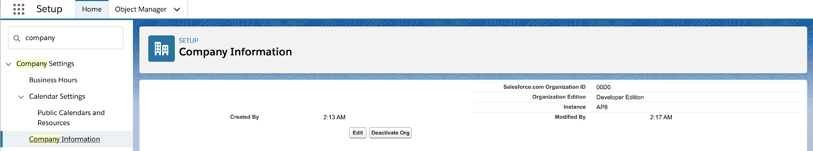 Organization ID in a Scratch Org in Salesforce